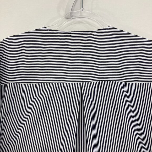 Rafaella Top size 1X V neck Lace Embroidered Striped Preppy Bell Sleeve Feminine - Picture 10 of 11